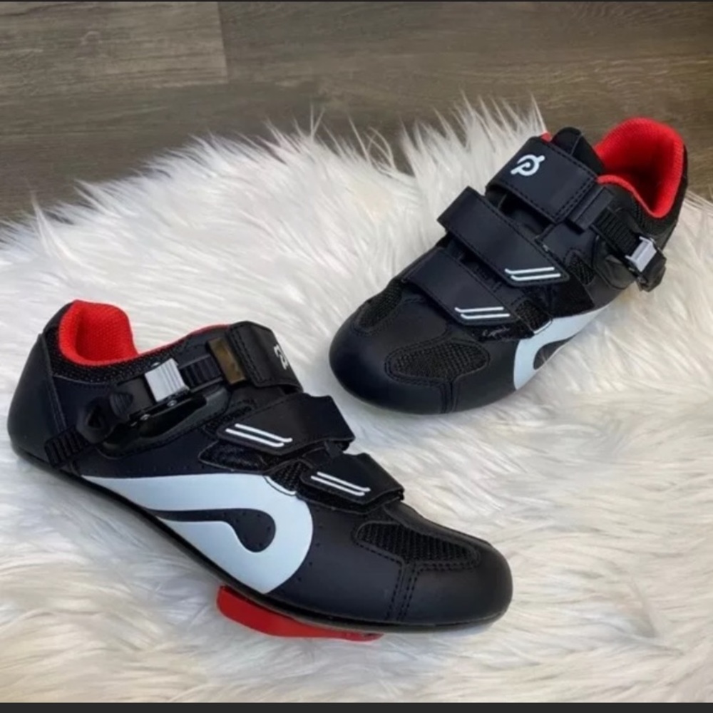 Peloton Black and Red Athletic Shoes